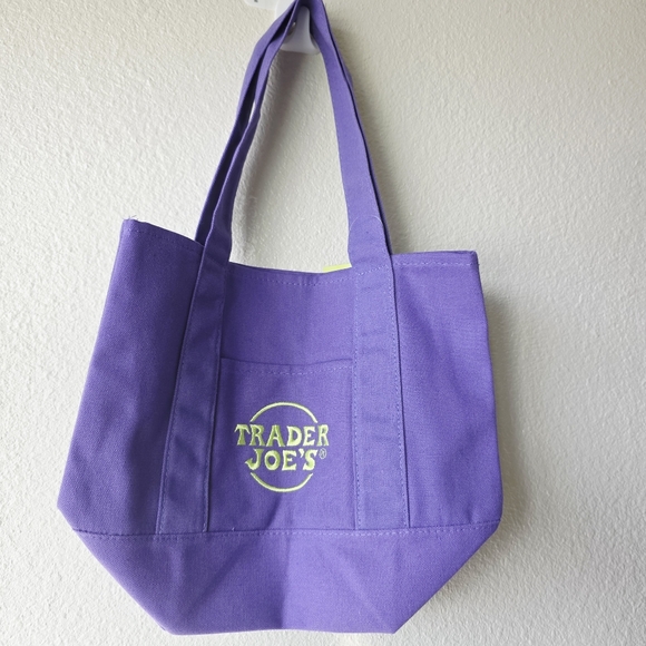 Trader Joe's Mini Purple Tote Bag - Picture 3 of 3